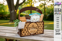 S'mores Station Boxes with Handle Laser Cut Bundle | Baskets Product Image 11