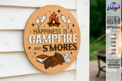 S’mores Station Sign Laser Cut | Outdoor Décor | Rustic SVG Product Image 1