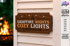 S’mores Station Sign Laser Cut | Outdoor Décor | Rustic SVG Product Image 1