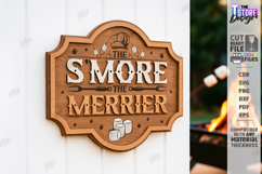S’mores Station Sign Laser Cut | Outdoor Décor | Rustic SVG Product Image 1