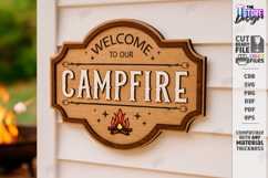 S’mores Station Sign Laser Cut | Outdoor Décor | Rustic SVG Product Image 1