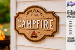 S’mores Station Sign Laser Cut | Outdoor Décor | Rustic SVG Product Image 1