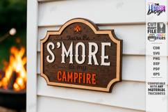 S’mores Station Sign Laser Cut | Outdoor Décor | Rustic SVG Product Image 1