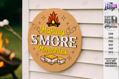 S’mores Station Sign Laser Cut | Outdoor Décor | Rustic SVG Product Image 1