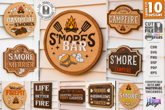 S’mores Station Signs Laser Cut Bundle|Outdoor Décor|Rustic Product Image 1