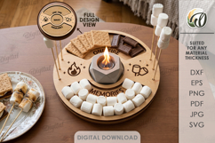 S’mores Station Tray Laser Cut. Serving Tray SVG Product Image 1