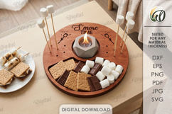 S’mores Station Tray Laser Cut. Serving Tray SVG Product Image 1