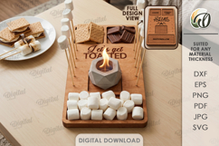 S’mores Station Tray Laser Cut. Serving Tray SVG Product Image 1