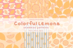 Pastel Colorful Lemons: Seamless Patterns Collection Product Image 1
