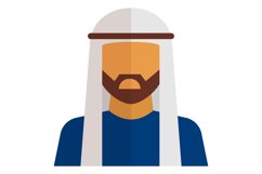 Arab icon. Islamic man avatar. Muslim symbol Product Image 1