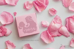 Girl Mom Svg, Mother Daughter Silhouette, Love You Mom 003 Product Image 7
