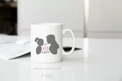 Girl Mom Svg, Mother Daughter Silhouette, Love You Mom 003 Product Image 9