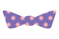 Cute bow tie with pink stars. Clown symbol Product Image 1