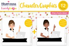 Business girl character avatar clipart S027 Carly Product Image 1