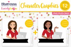 Business girl character avatar clipart S033 Margie Product Image 1