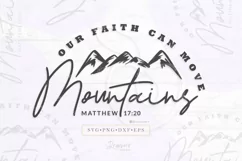 Faith Can Move Mountains svg, Christian bile verse 077 Product Image 1