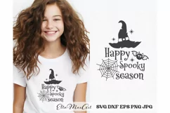 Halloween SVG, Happy Spooky season SVG, Halloween Ghost SVG Product Image 1
