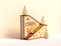 Christmas Stair Countdown | Ladder Advent - laser cut file Product Image 3