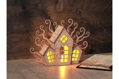 Spooky House Candle Holder SVG Product Image 3