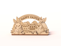 Easter Table Decor SVG | Happy Easter Scene Product Image 3