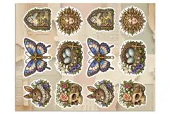Summer. Vintage. Print & Cut Stickers PNG Product Image 2