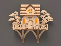 Wooden Wall House Decor Laser Cut Digital File Product Image 3