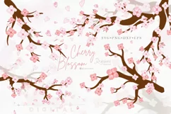 Cherry Blossom svg, cherry tree branch with pink flowers 115 Product Image 1