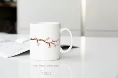 Cherry Blossom svg, cherry tree branch with pink flowers 115 Product Image 7