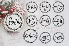 Christmas Ornaments Svg / Hand-Lettered round svg files 135 Product Image 2