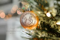 Christmas Ornaments Svg / Hand-Lettered round svg files 135 Product Image 6