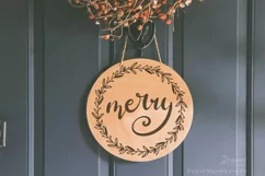 Christmas Ornaments Svg / Hand-Lettered round svg files 135 Product Image 3