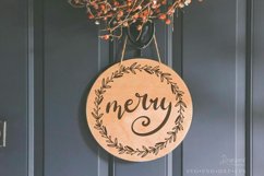 Christmas Round Ornament svg HandLettered Circle Sign 135 xx Product Image 5