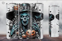 4 Witch Seamless Tumbler Sublimation, 20 oz Tumbler Wrap Product Image 4