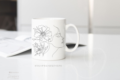 Floral Line Art illustration SVG &amp;PNG 140 minimalist art 150 Product Image 13