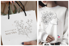 Floral Line Art illustration SVG &amp;PNG 140 minimalist art 150 Product Image 6