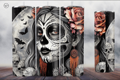 4 Witch Seamless Tumbler Sublimation, 20 oz Tumbler Wrap Product Image 2