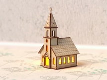 Wooden Church Laser Cut File Product Image 4