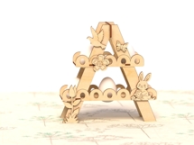 Easter Egg Holder SVG | Tiered Bunny Egg Stand Product Image 4