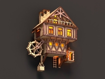 Hanging House Watermill Laser Cut File Product Image 4