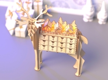 Wooden Reindeer Advent Calendar SVG Product Image 4