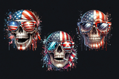4th of July Skull sublimation print design PNG Product Image 2