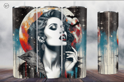4 Vampire Seamless Tumbler Sublimation, 20 oz Tumbler Wrap Product Image 2