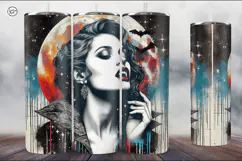 4 Vampire Seamless Tumbler Sublimation, 20 oz Tumbler Wrap Product Image 2