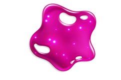Pink slime. Colorful liquid splash blob isolated on white ba Product Image 1