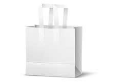 Reusable shopping bag mockup. White blank realistic template Product Image 1