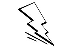 Flash sign in retro line style. Comic lightning strike symbo Product Image 1
