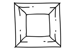 Ornate picture frame template in hand drawn style Product Image 1