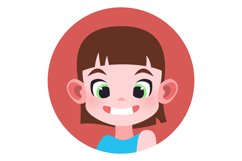 Smiling girl portrait. Child avatar for web user Product Image 1
