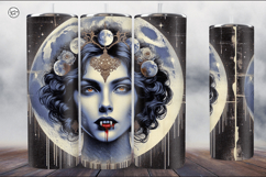 4 Vampire Seamless Tumbler Sublimation, 20 oz Tumbler Wrap Product Image 5