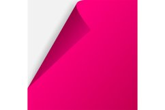 Pink paper sheet mockup. Square message template Product Image 1